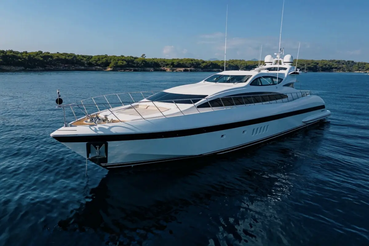 Mangusta 105, флайбридж — Monaco Lux Yachts, Монако. Mangusta 105 — 31m