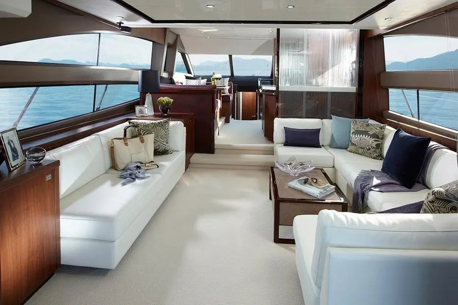 Princess 68 Fly, aft deck — Monaco Lux Yachts, Monaco. Princess 68 Fly — 21m