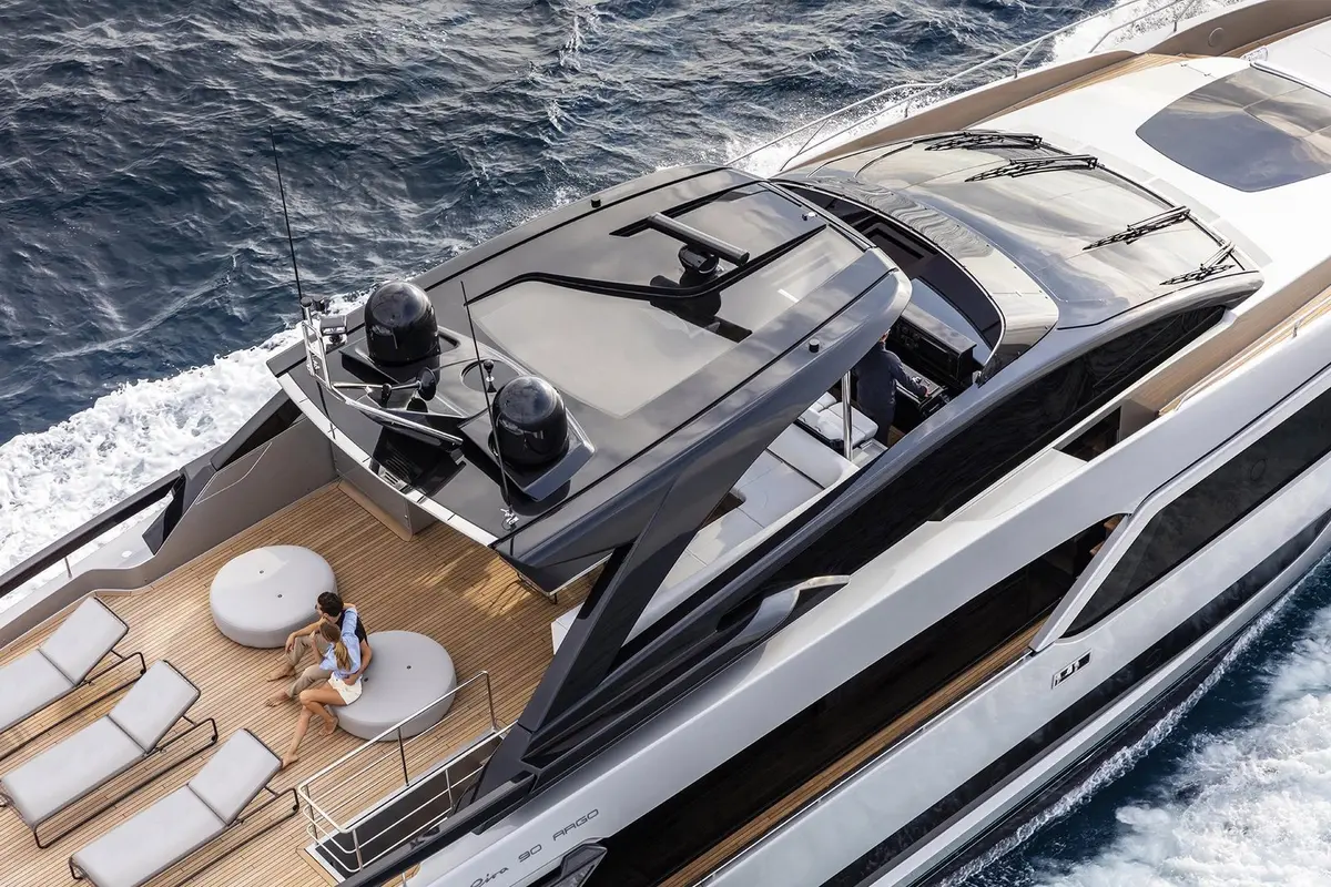 Riva 90, aft deck — Monaco Lux Yachts, Monaco. Riva 90 — 28.5m