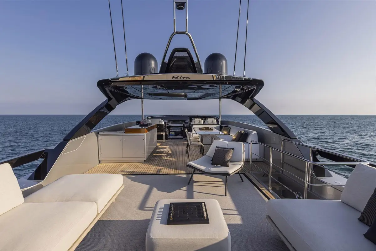 Riva 90, flybridge — Monaco Lux Yachts, Monaco. Riva 90 — 28.5m